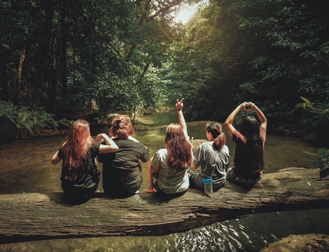 Photo by Thunyarat Klaiklang: https://www.pexels.com/photo/five-women-sitting-on-tree-trunk-1360255/