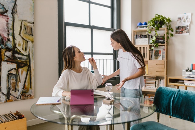 Photo by RODNAE Productions: https://www.pexels.com/photo/mom-and-daughter-having-an-argument-8489322/