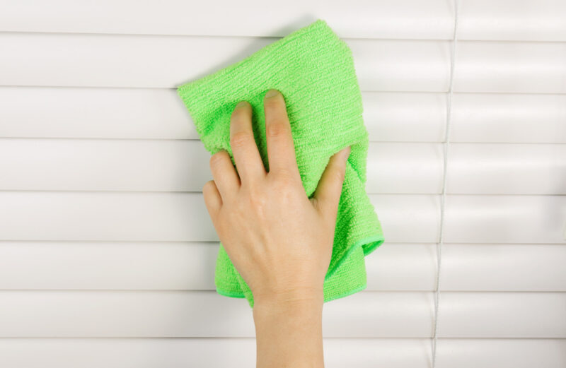 Adobe Stock royalty-free image #60967944, 'Cleaning Window Blinds