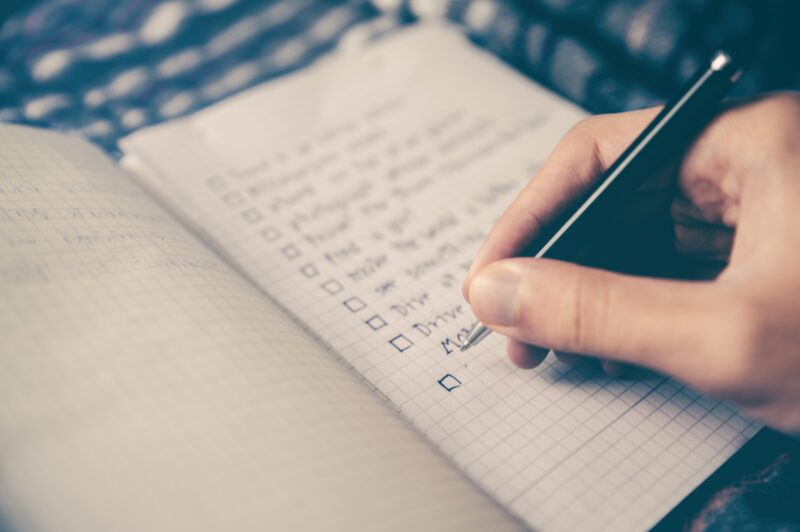 Pixabay.com royalty-free image #2589418, 'checklist, goals, box