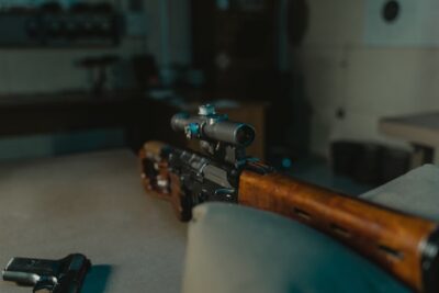 Photo by Tima Miroshnichenko: https://www.pexels.com/photo/close-up-shot-of-a-sniper-rifle-6090791/